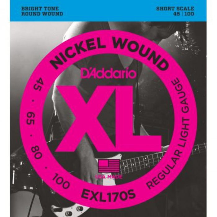 JUEGO CUERDAS BAJO ESCALA CORTA IV D'ADDARIO EXL170S 45-100