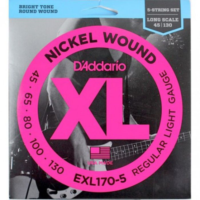 JUEGO CUERDAS BAJO V D'ADDARIO EXL170-5SL 45-130