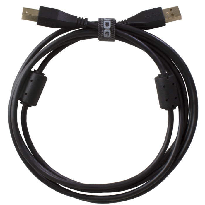 CABLE USB 2.0 A-B 1 Mtr. BLACK STRAIGHT UDG U95001BL