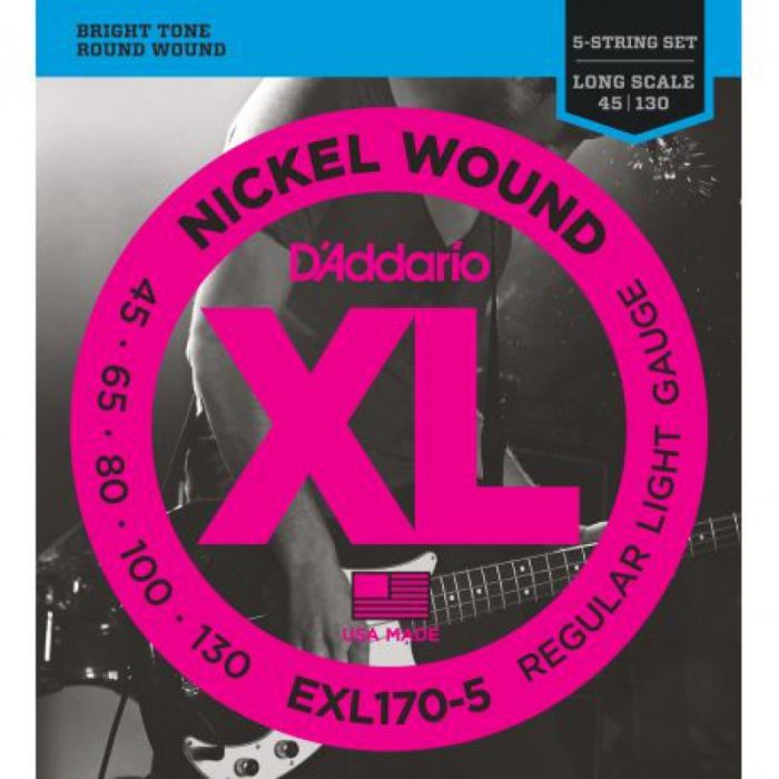JUEGO CUERDAS BAJO V D'ADDARIO EXL170-5 45-130