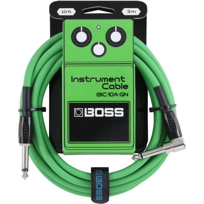 CABLE INSTRUMENTO BOSS GREEN 3mt ACODADO BIC-10A-GN