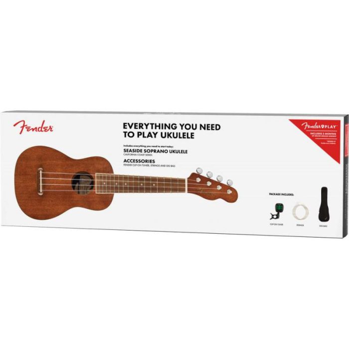 PACK UKELELE SOPRANO FENDER SEASIDE NAT