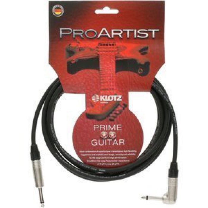 CABLE INSTRUMENTO KLOTZ PRIME PRO ARTIST 3mt ACODADO