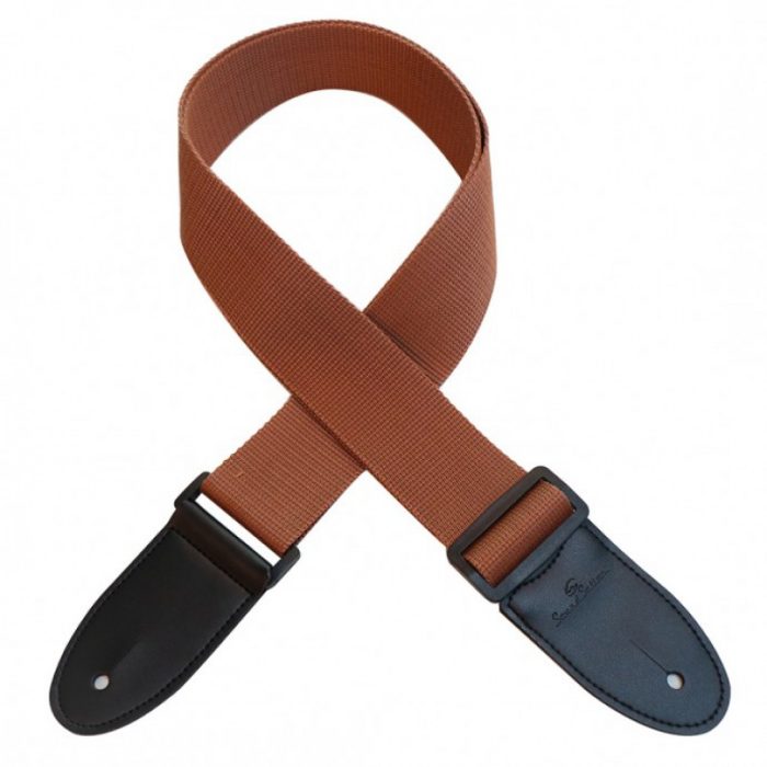 CORREA GUITARRA SOUNDSATION POLY STRAP LIGHT BROWN