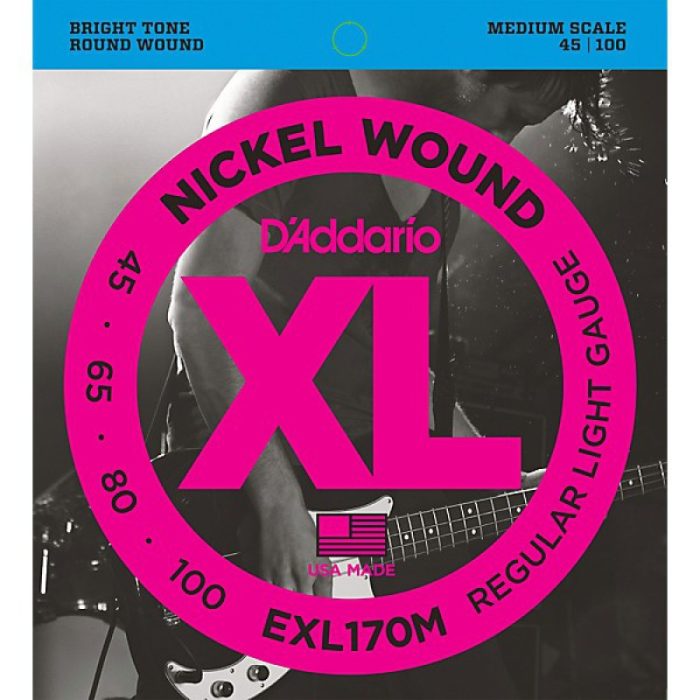 JUEGO CUERDAS BAJO IV D'ADDARIO EXL170 45-100 MEDIUM SCALE