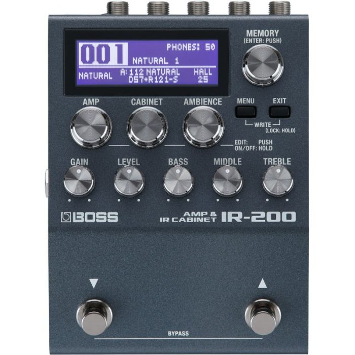 PEDAL IR DE AMPLIFICADOR Y PANTALLA DE GUITARRA BOSS IR-200