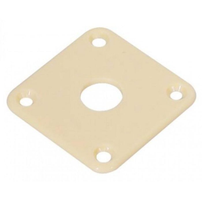JACK PLATE SQUARE PLASTIC 34x34MM FLAT IVORY BOSTON