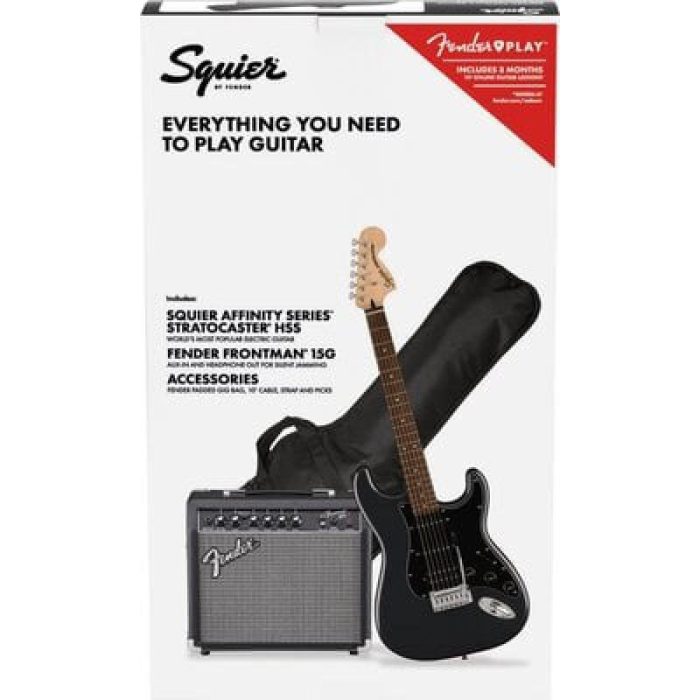 PACK GUITARRA SQUIER AFFINITY STRATOCASTER HSS CFM 15G