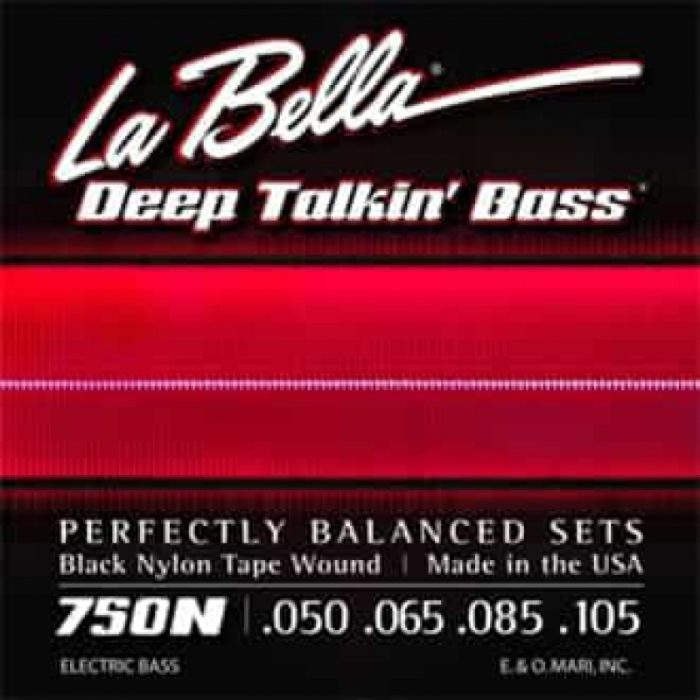 JUEGO CUERDAS BAJO IV LA BELLA 750N BLACK NYLON 50-105