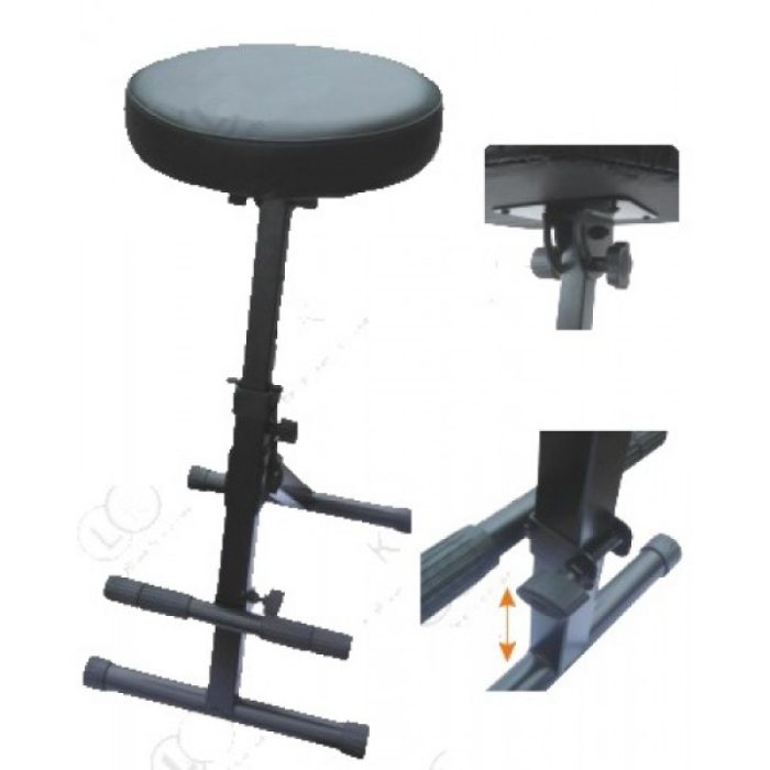 BANQUETA MULTIUSOS REDONDA ADMIRA KB009 NEGRA