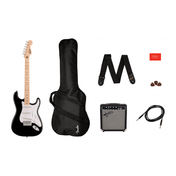 PACK GUITARRA SQUIER SONIC STRATOCASTER BLK 10G