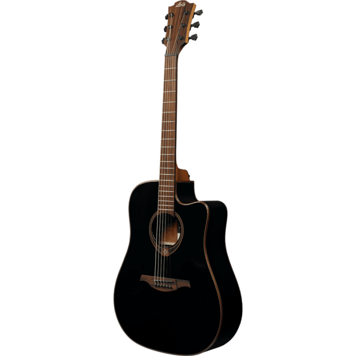 GUITARRA ELECTROACUSTICA LAG TRAMONTANE T118DCE BLACK