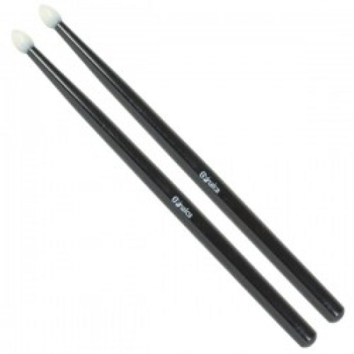 BAQUETA TAMBOR BOLA NYLON DURO PAR NEGRO GONALCA REF. 02081