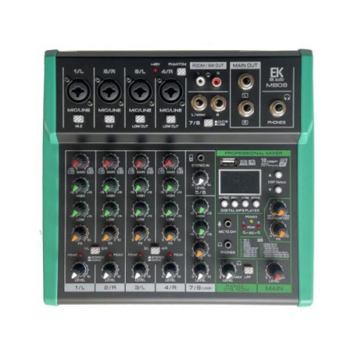 MEZCLADOR EK 8 CANALES CON EFECTOS MB08
