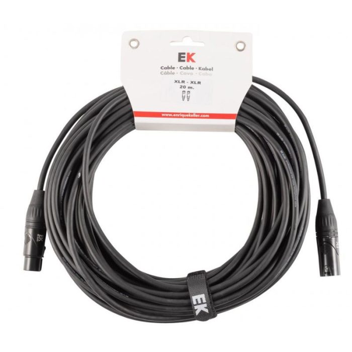 CABLE MICROFONO EK AUDIO XLR-XLR 20m PXX00120