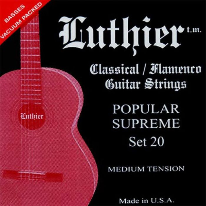 JUEGO CUERDAS LUTHIER SET 20 POPULAR SUPREME T. MEDIA LU-20
