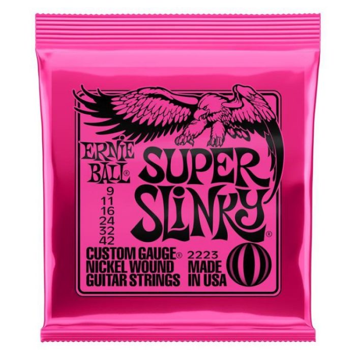 JUEGO CUERDAS ELECTRICA ERNIE BALL SUPER SLINKY 9-42