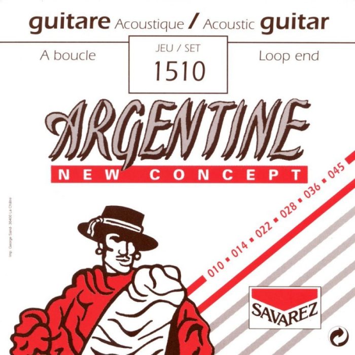 JUEGO CUERDAS ACUSTICA SAVAREZ ARGENTINE 1510 10-45 LAZO