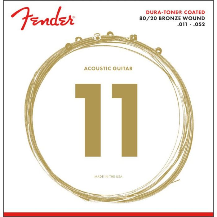 JUEGO CUERDAS ACUSTICA FENDER 880CL DURA-TONE COATED 11-52
