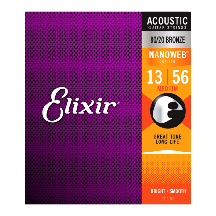 JUEGO CUERDAS ACUSTICA ELIXIR NANOWEB BRONZE 13-56