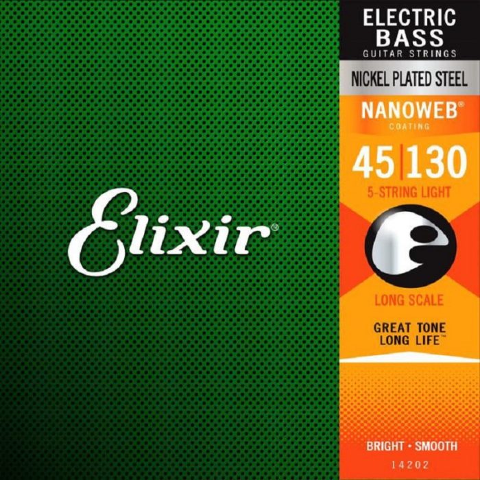 JUEGO CUERDAS BAJO V ELIXIR NANOWEB 45-130