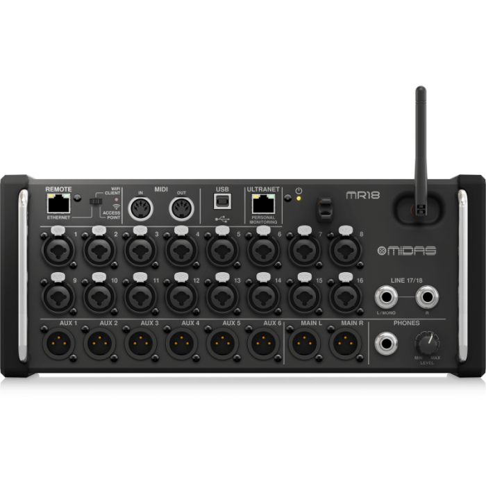 MEZCLADOR DIGITAL MIDAS MR 18