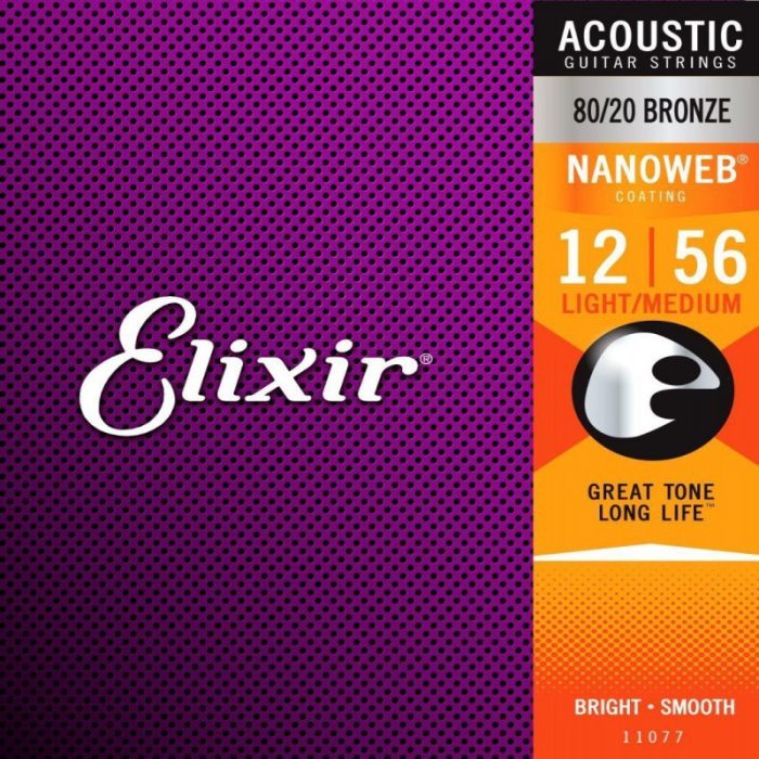 JUEGO CUERDAS ACUSTICA ELIXIR NANOWEB 12-56
