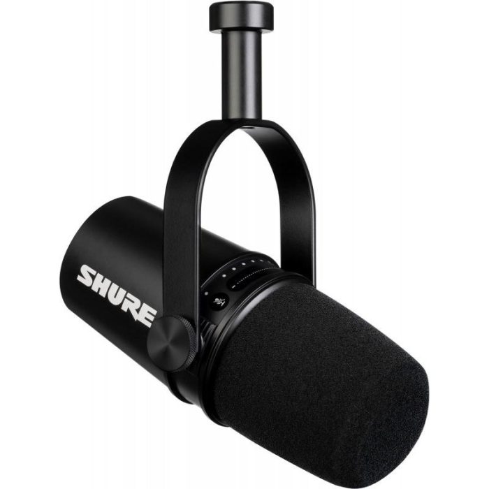 MICROFONO DINAMICO HIBRIDO XLR/USB SHURE MV7 NEGRO
