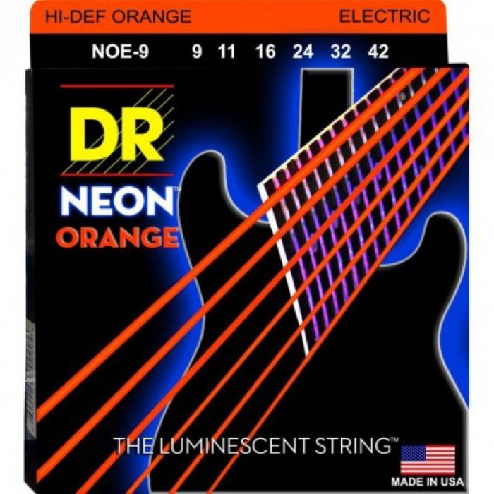 JUEGO CUERDAS ELECTRICA DR NEON ORANGE 9-42