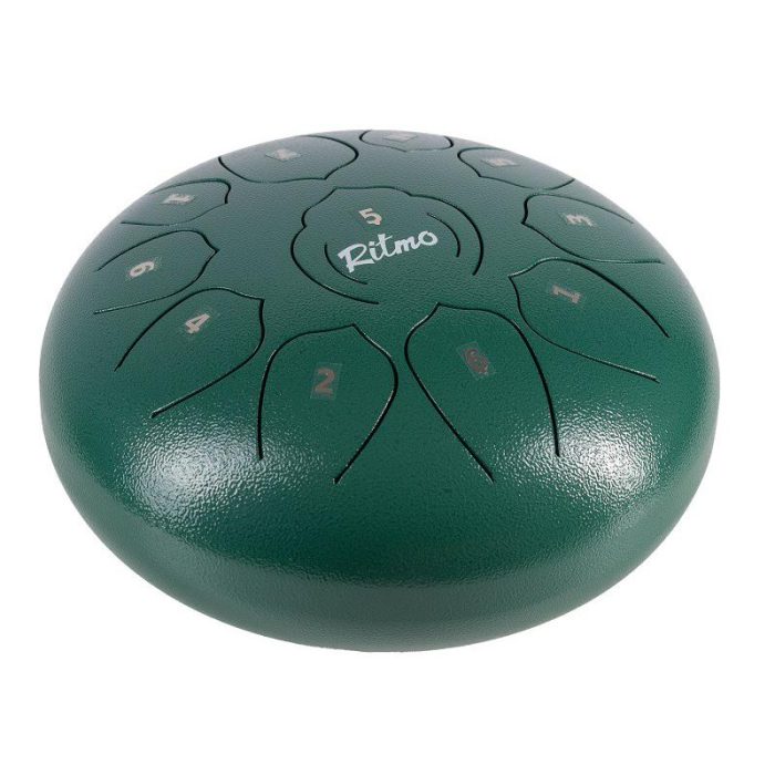 TONGUE DRUM 11 NOTAS 10" VERDE