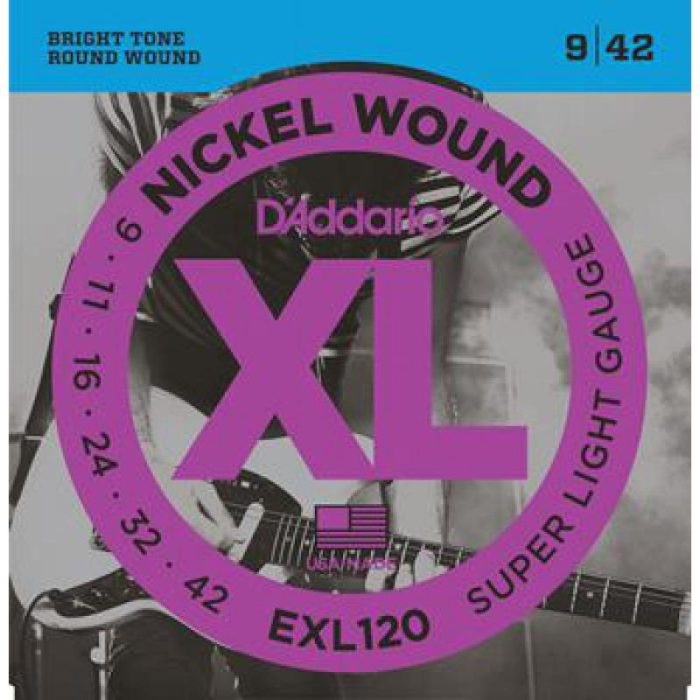 JUEGO CUERDAS ELECTRICA D'ADDARIO EXL120 9-42