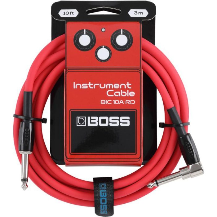 CABLE INSTRUMENTO BOSS RED 3mt ACODADO BIC-10A-RD