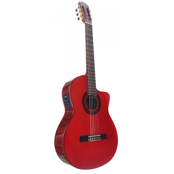 GUITARRA FLAMENCA ELECTRIF. VICENTE TATAY C320.590CEQ ROJA