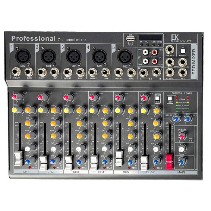 MEZCLADOR EK 7 CANALES CON EFECTOS MMF7