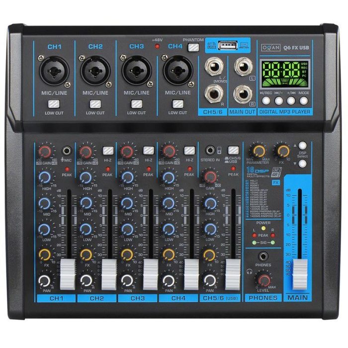 MEZCLADOR OQAN Q6 FX USB PRO