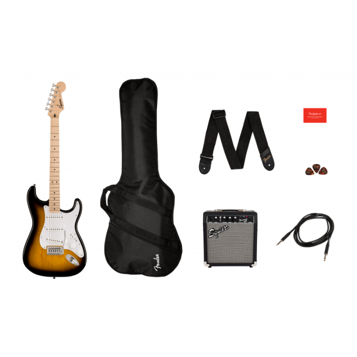 PACK GUITARRA SQUIER SONIC STRATOCASTER 2TS 10G